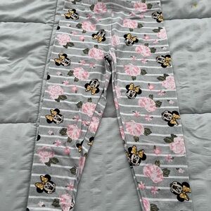 Disney Gray and Pink Minnie Mouse Leggings